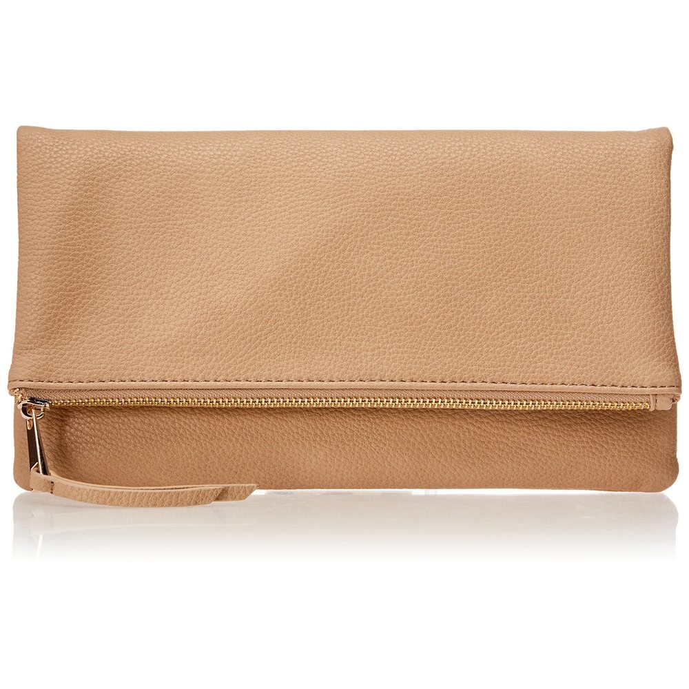 Southampton Zier Foldover Clutch, Taupe, One Size o_o